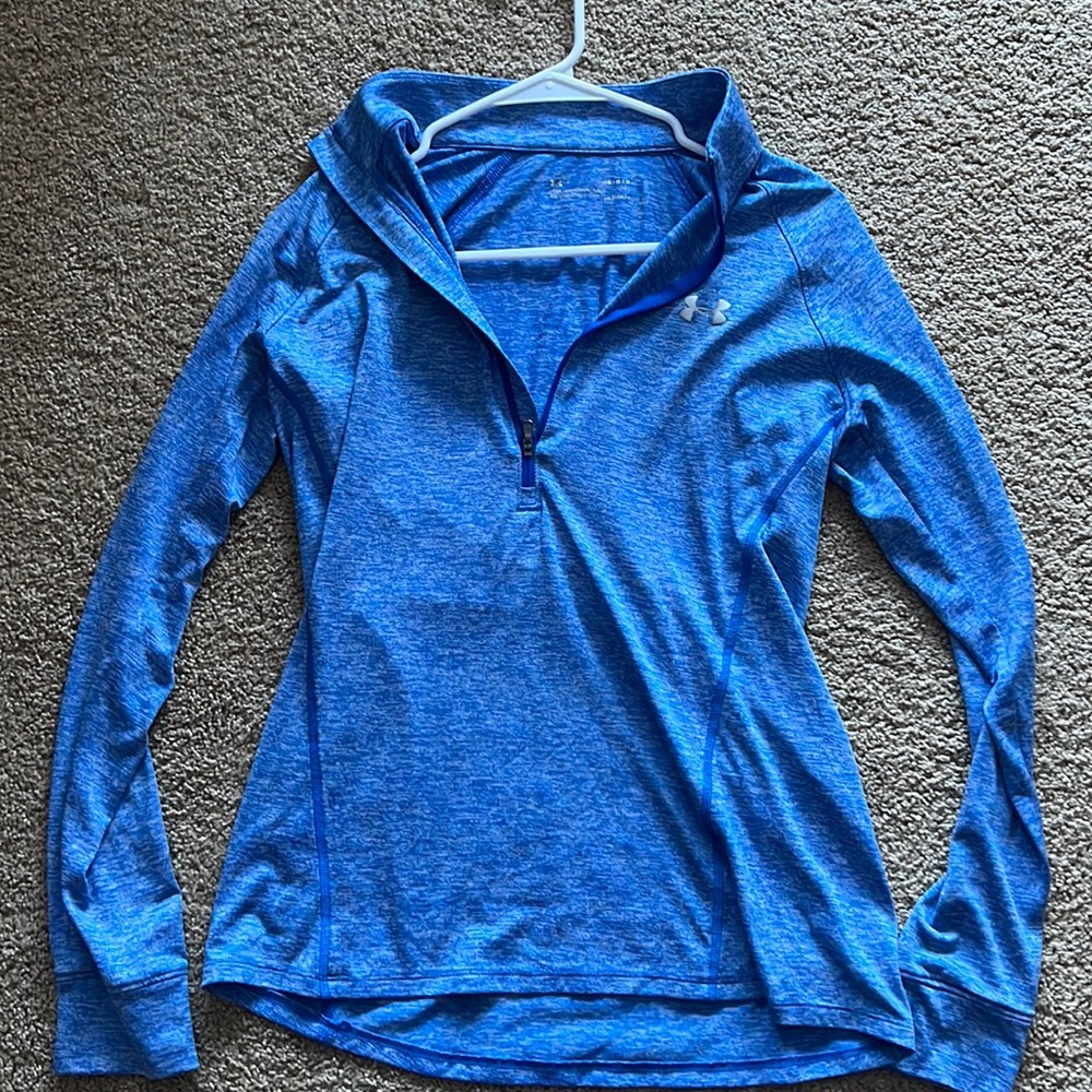 Under Armour- lightweight blue quarter zip shirt